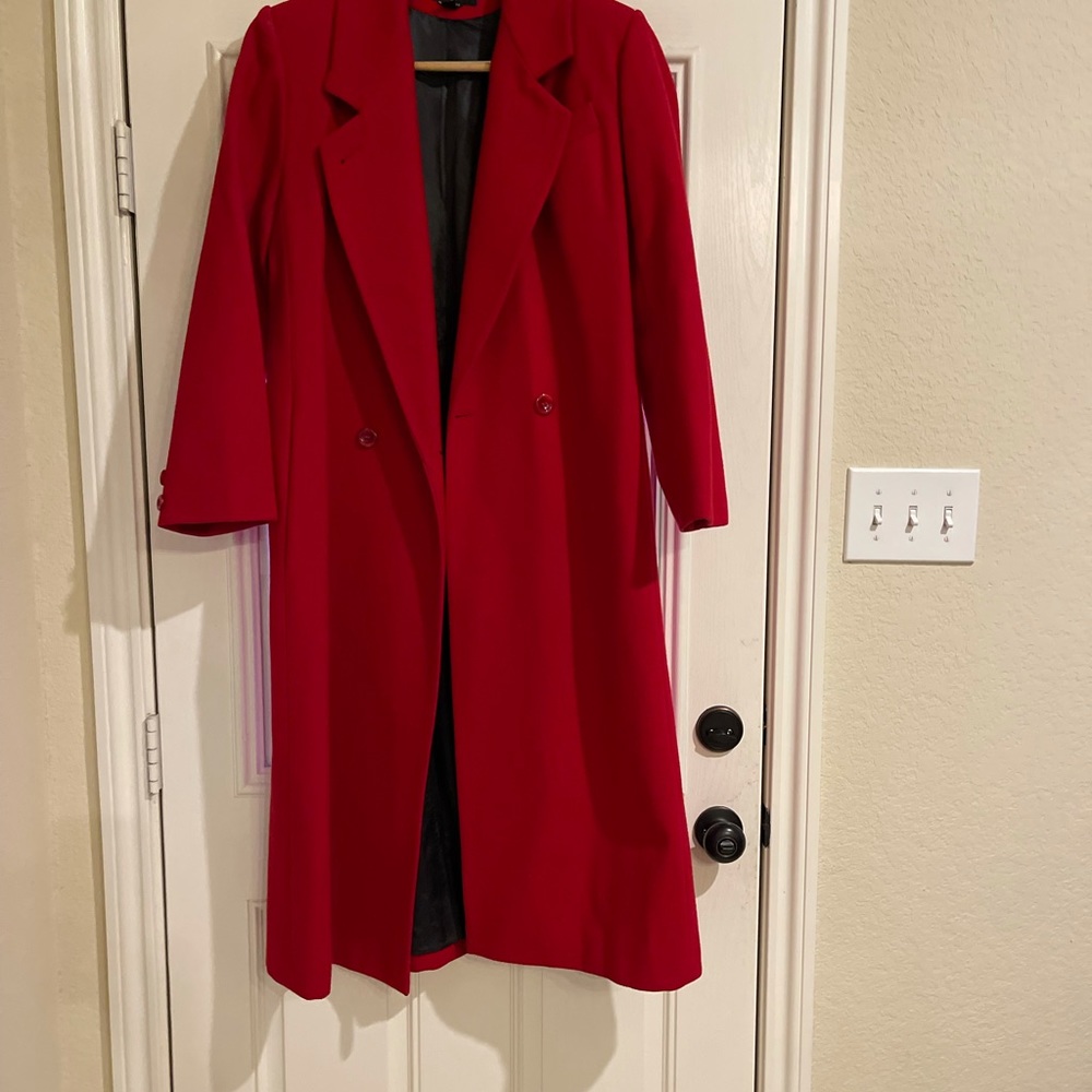Long red will coat